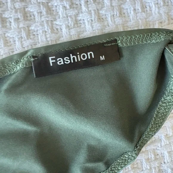 Green Halter Dress - Picture 5 of 5